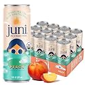 Juni Sparkling Adaptogen Drink, Mood and Focus, Peach, 12 pack