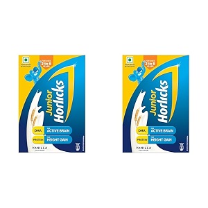 junior horlicks nutrition drink 500g vanilla nutrition for toddlers amp young kids 2-6 years for supporting growth pack of 2