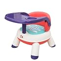 JUNIOR JOE 2 in 1 Feeding Chair &amp; Booster Seat with Detachable Dining Food Tray and PU Cushion pad 4 Leg Dining Chair for Kids and Toddler (Red-1-2 Year Old)