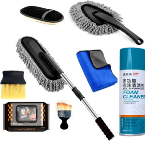 JUNJULA 8PCS CAR DUSTER CAR BRUSH MICROFIBER