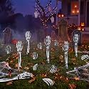 Junkin 14 Pcs/7 Pairs Halloween Skeleton Hands Stakes Groundbreaker Decor