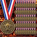Junkin Halloween Pumpkin Skull Medals Bulk Plastic Trophy