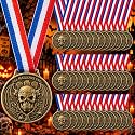 Junkin Halloween Pumpkin Skull Medals Bulk Plastic Trophy