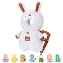 JunNeng Baby Head Protector Backpack for Walking Crawling,Grey Bunny