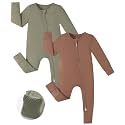 JunNeng Viscose from Bamboo Baby Boy Sleeper Pajamas with Mitts