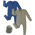 JunNeng Viscose from Bamboo Baby Boy Sleeper Pajamas with Mitts