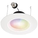 Juno RB56SC RGBW MW M6 RetroBasics Retrofit Smart Downlight, Switchable, RGBW, 5- to 6-Inch, Matte White