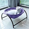 JUNSPOW Cat Bed Sleeping Cat Hammock, 16.9in x 16.9in x 9.5in, Purple