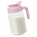 JunVpic Breast Milk Pitcher, 32 oz Wide Mouth Glass Mason Jar with Lid