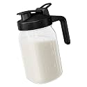 JunVpic Breast Milk Pitcher, 32 oz Wide Mouth Glass Mason Jar with Lid