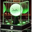 JupDec Cordless LED Golf Ball Display Case, Clear Acrylic Single Golf Ball Stand with 10 Color Light up, Autograph Cube Showcase with Memory Function, Ideal Gift for Sports Fans