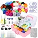 JUPEAN 221 Pcs Needle Felting Kits for Beginners Adults Wool Felting Kit