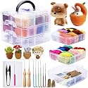 JUPEAN Needle Felting Kits for Beginners Adults Needle Felting Supplies