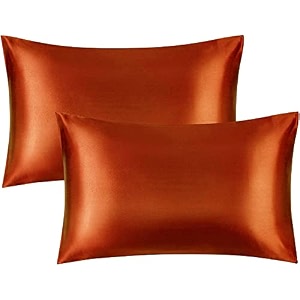 jupon silk pillow cover pack of 2 - purple silk pillow cases for hair and skin 16x26 inches mulberry silk with envelope closure