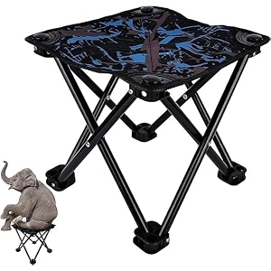 camping stool ultralight camping stoiol max load 100kg portable lightweight outdoor fishing picnic beach seat folding oxford cloth stool chairs medium 115 hx115 l x115 w multicolour