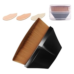 just 4u enterprise foundation makeup brush flat top kabuki hexagon face blush liquid powder foundation brush for blending liquid cream or flawless powder cosmetics multicolor pack of 1