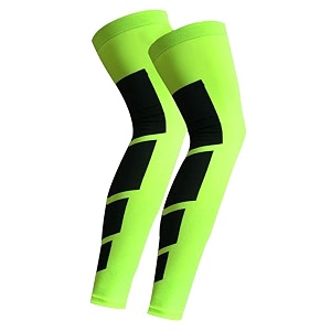 just care 1 pair anti slip full length compression leg sleeve calf amp shin splint support protect for pain relief amp recovery green l