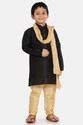 Just Creation Boys Festive & Party Kurta, Pyjama & Dupatta Set (Black Pack of 1)