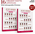 Just Herbs Ayurvedic Lipstick Micro-Mini Kit - 16 Shades Pack Of 2