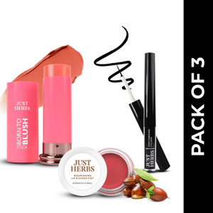 just herbs blush line  glow set blush stick lip cheek tint  eyeliner