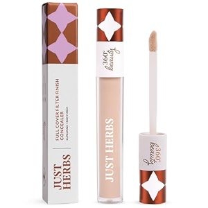 just herbs concealer for face makeup with liquorice root dewy finish full coverage ultra blendable dark circle spot brightening and correcting concealer 6ml natural