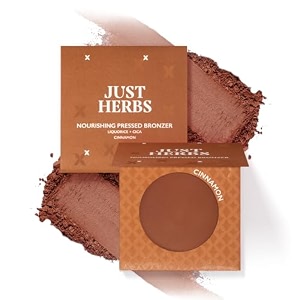 just herbs nourishing pressed bronzer liquorice  cica for face makeup 35g
