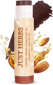 just herbs tinted lip balm spf 20 for n- coffee