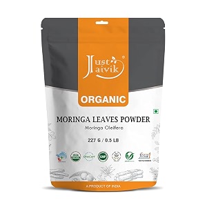 just jaivik organic moringa powder  pure amp natural rich in vitamins amp minerals for immunity detox amp skin health  227g