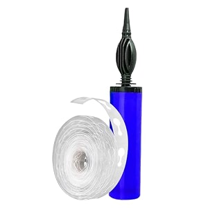 just party hand held balloon air pump inflator for metallic pastle balloons and 5 meter balloon arch kit for decoration of birthdayanniversarybachloretteweddingbaby showerany special event