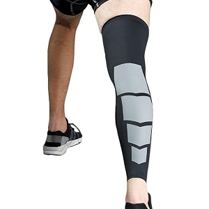 just rider sports full leg compression sleeve  thigh-high graduated compression leg sleeves for men amp women  great for knee and calf support optimizing blood circulation black m
