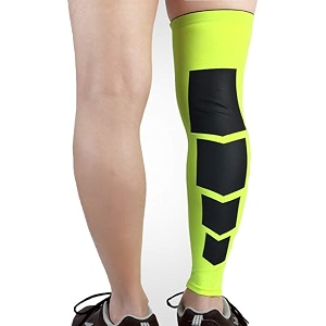 just rider sports full leg compression sleeve  thigh-high graduated compression leg sleeves for men amp women  great for knee and calf support optimizing blood circulation green l