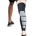 Just Rider Sports Full Leg Compression Sleeve | Thigh-high Graduated Compression Leg Sleeves for Men & Women | Great for Knee and Calf Support, Optimizing Blood Circulation (Black, S)