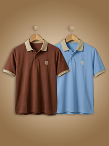JUST ROAR Colorblock Men Polo Neck Multicolor