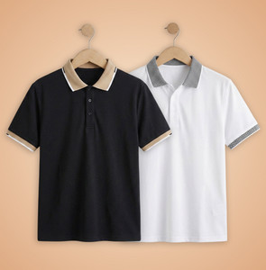 JUST ROAR Colorblock Men Polo Neck Multicolor