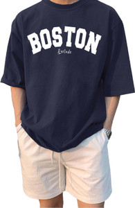 JUST ROAR Printed Men Round Neck Blue