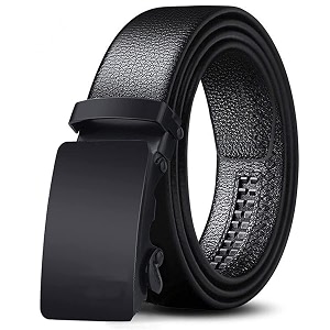 JUST-STYLE Mens PU Leather Reversible Belt Black