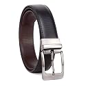 JUST-STYLE Men39s PU Leather Reversible Belt Black