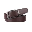 JUST-STYLE Men39s PU Leather Reversible Belt Black