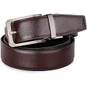 JUST-STYLE Men39s PU Leather Reversible Belt Black