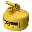Justrite Type I Diesel Safety Can, Yellow Galvanized Steel, Made in the USA