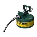 Justrite Type II Green Safety Can for Oil, Galvanized Steel, FM Approved