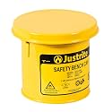 Justrite 10171 Steel Bench Can, 1L Capacity, Yellow