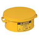 Justrite 10385 Steel Bench Can, 4L Capacity, Yellow
