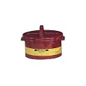 Justrite 10575 2 Gallon, 5 7/8" H, 11 1/2" O.D, 9 3/4" Diameter