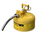 Justrite Type II Diesel Fuel Can, Yellow Galvanized Steel, FM Approved