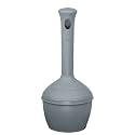 Justrite 268501 Polyehylene Elite Smoker Cease-Fire Cigarette Butt Receptacle, 4 Gallon Capacity, 4717, Gray, 1