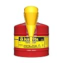 Justrite 7150112 Safety Can with Funnel, 5 Gallon Capacity, Red
