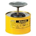 Justrite Plunger Can for Solvents, 2 Quarts Capacity, Made in USA, Yellow