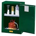 Justrite Steel 1 Door Self Close Compac Pesticides Safety Storage Cabinet, 12 Gallon Capacity, 23-1/4" Width x 35" Height x 18" Depth, 1 Adjustable Shelfs, Made in The USA, Green, 891224