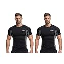 JUSTWIN Mens Compression T-Shirt Half Sleeve 